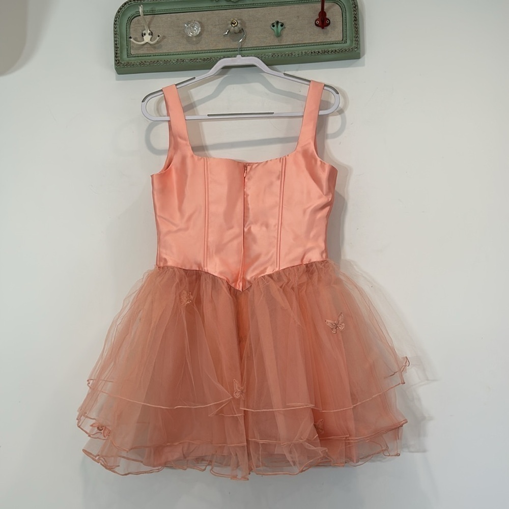 SUGAR THRILLZ TODAY WAS A FAIRYTALE TUTU DRESS new with tags women’s large peach - Picture 6 of 7